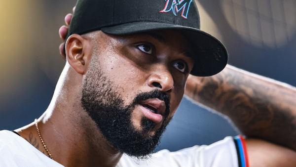 Miami Marlins pitcher Sandy Alcantara delivers a pitch during a regular season game as trade rumors link him to the Toronto Blue Jays.